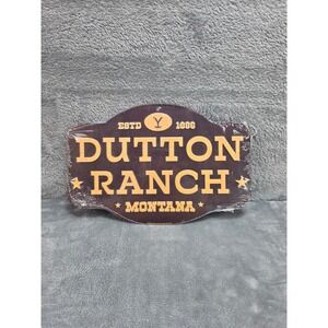 NEW Yellowstone Dutton Ranch Montana Metal Sign Open Road Brands Western Decor